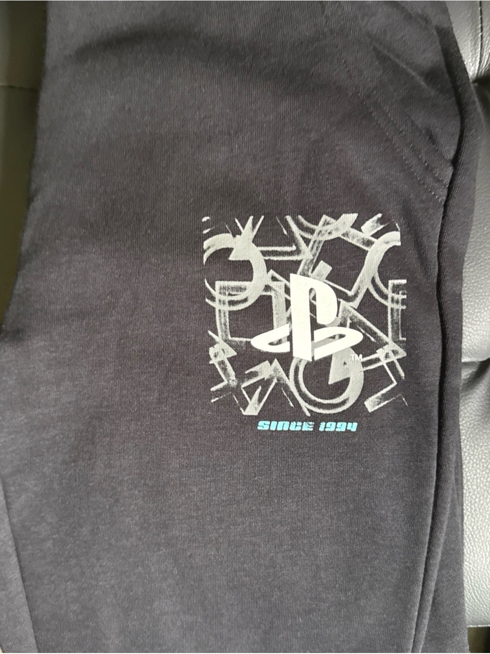 PlayStation Graphic Sweatshirt - Black with White & Teal Logo
